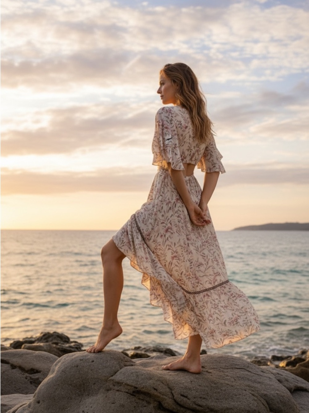 NWT Spell Maisie Bambi High- Low Midi Dress Size XS